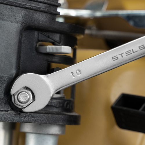 Набор ключей комбинированных, 8-19 мм, 8 шт, CrV, матовый хром Stels купить в Москве с доставкой по всей России | ProtosMarket.ru