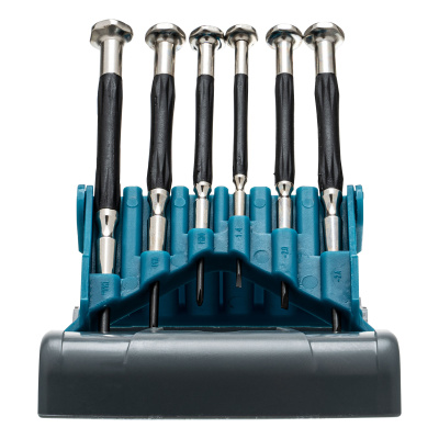 Набор отверток для точной механики, CrMo, металлические обрезиненные рукоятки, 6 шт, бокс трансформер Gross купить в Москве с доставкой по всей России | ProtosMarket.ru