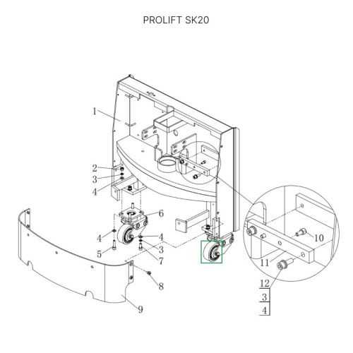 Опорное колесо для тележек SK20 по ценам производителя в Санкт-Петербурге с доставкой по всей России