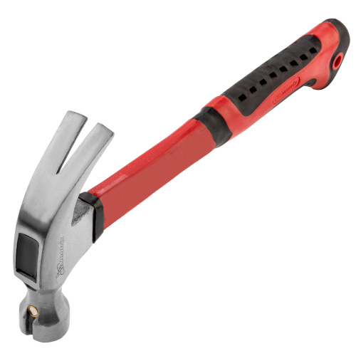 Молоток-гвоздодер, 450 г, боек c магнитом, фибергласовая обрезиненная рукоятка Matrix купить в Москве с доставкой по всей России | ProtosMarket.ru