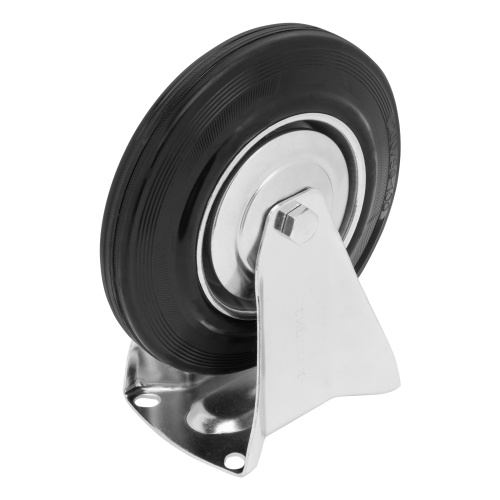 Колесо неповоротное D 200 мм, крепление  платформенное Сибртех купить в Москве с доставкой по всей России | ProtosMarket.ru