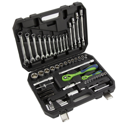 Набор инструментов 89 предметов, CrV 1/2", 1/4" Сибртех купить в Москве с доставкой по всей России | ProtosMarket.ru