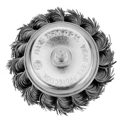 Щетка для дрели, 75 мм, "чашка" со шпилькой, крученая металлическая проволока Matrix по ценам производителя в Санкт-Петербурге с доставкой по всей России