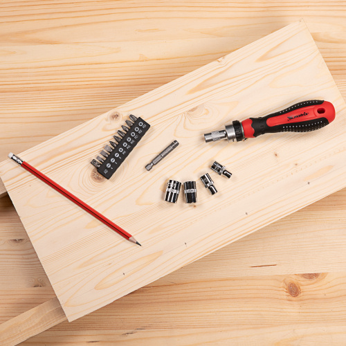 Отвертка реверсивная с набором бит и насадок торцевых, CrV, 1/4, 16 шт Matrix купить в Москве с доставкой по всей России | ProtosMarket.ru