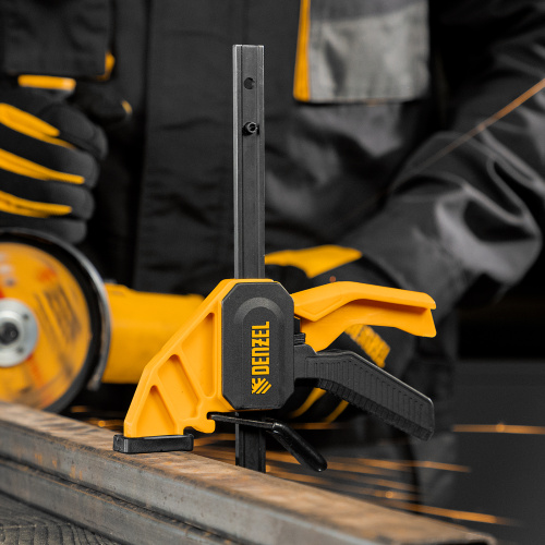 Струбцина F-образная, быстрозажимная, 150 х 55 мм, усиленный нейлоновый корпус Denzel купить в Москве с доставкой по всей России | ProtosMarket.ru