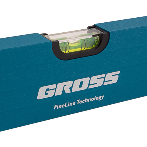 Уровень алюминиевый, 400 мм, усиленный с ударопрочными заглушками, 3 глазка Gross купить в Москве с доставкой по всей России | ProtosMarket.ru