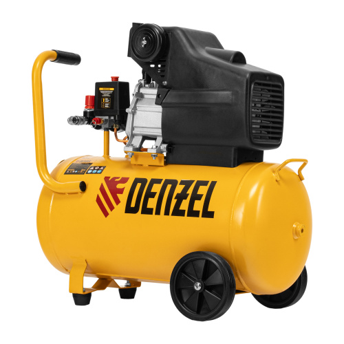 Компрессор воздушный, прямой привод DC1500/50, 1.5 кВт, 50 литров, 220 л/мин Denzel по ценам производителя в Санкт-Петербурге с доставкой по всей России