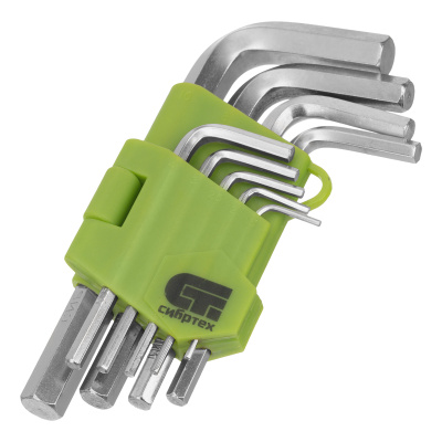 Набор ключей имбусовых HEX, 1.5-10 мм, 45x, закаленные, 9 шт, короткие, никель Сибртех купить в Москве с доставкой по всей России | ProtosMarket.ru