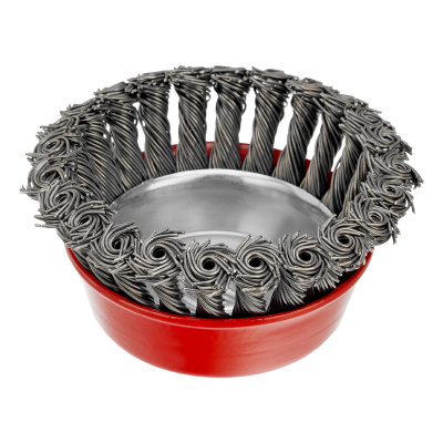 Щетка для УШМ, 100 мм, М14, "чашка", крученая проволока 0.8 мм Matrix по ценам производителя в Санкт-Петербурге с доставкой по всей России