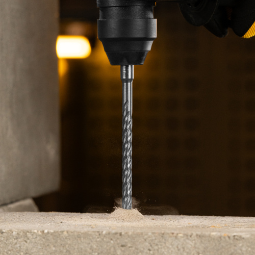 Бур по бетону, цельная крестовая пластина, 10x215 мм, SDS PLUS Denzel по ценам производителя в Санкт-Петербурге с доставкой по всей России