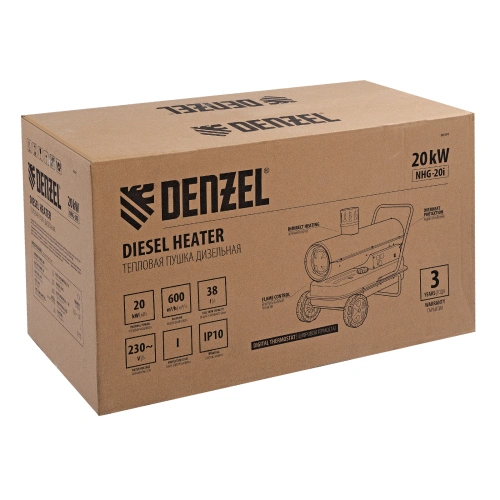 Дизельная тепловая пушка NHG-20i, 20 кВт, 600 м3/ч, непрямой нагрев, цифровой термостат Denzel по ценам производителя в Санкт-Петербурге с доставкой по всей России