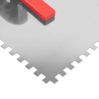 Гладилка стальная, 280 х 130 мм, зеркальная полировка, пластмассовая ручка, зуб 6 х 6 мм Matrix купить в Москве с доставкой по всей России | ProtosMarket.ru