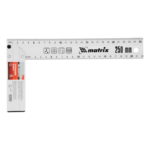 Угольник, 250 мм, алюминиевый, литой Matrix купить в Москве с доставкой по всей России | ProtosMarket.ru