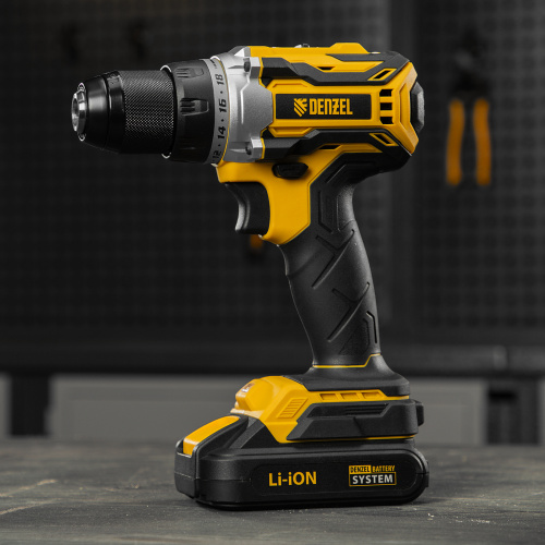 Дрель-шуруповерт аккумуляторная, бесщет. BLDL-18-02 Li-Ion, 18 В Denzel купить в Москве с доставкой по всей России | ProtosMarket.ru