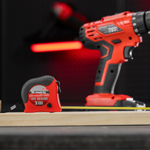 Рулетка Double fixation,3 м х 16 мм,обрезиненный корпус,двойная плавная фиксация Matrix по ценам производителя в Санкт-Петербурге с доставкой по всей России