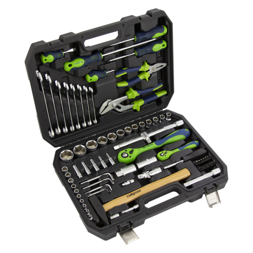Набор инструментов 76 предметов CrV, 1/2", 1/4" Сибртех купить в Москве с доставкой по всей России | ProtosMarket.ru