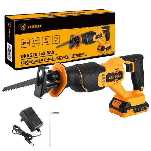 Сабельная пила аккумуляторная DEKO DKRS20, 20В, 1х2,5Ач купить в Москве с доставкой по всей России | ProtosMarket.ru