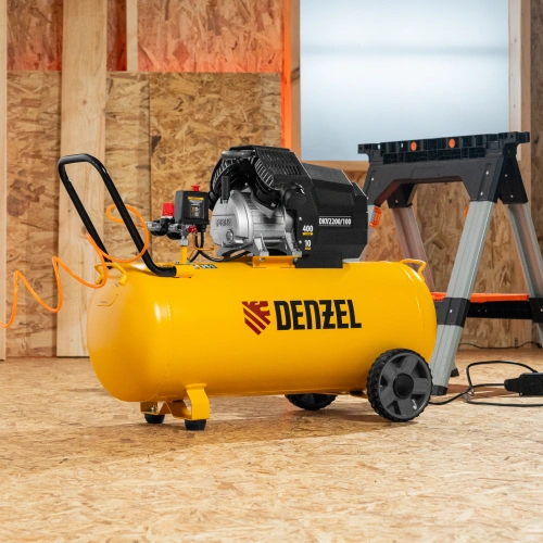 Компрессор воздушный DKV2200/100, Х-PRO 2.2 кВт, 400 л/мин, 100л Denzel по ценам производителя в Санкт-Петербурге с доставкой по всей России