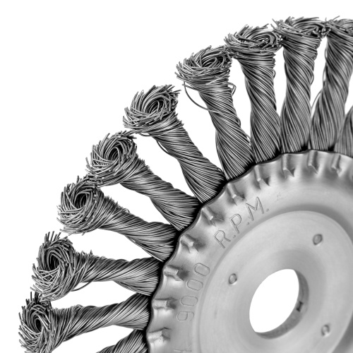 Щетка для УШМ 175 мм, посадка 22.2 мм, плоская, крученая металлическая проволока Сибртех по ценам производителя в Санкт-Петербурге с доставкой по всей России