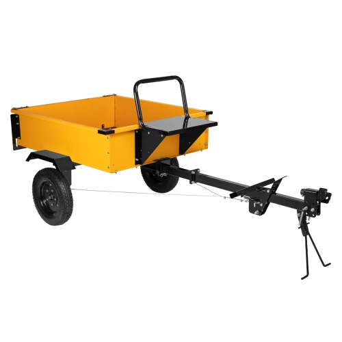 Прицеп для мотоблока TT-500, оцинк., груз. 500 кг, рег. сцепка, колеса 4.00-10, в упаковке Denzel по ценам производителя в Санкт-Петербурге с доставкой по всей России