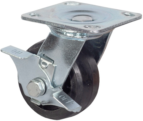 Колесо большегрузное поворотное с тормозом обрезиненное 200 мм - SCdb 80 по ценам производителя в Санкт-Петербурге с доставкой по всей России