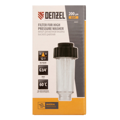Фильтр для моечных машин высокого давления, G3/4 дюйм, универсальный Denzel купить в Москве с доставкой по всей России | ProtosMarket.ru