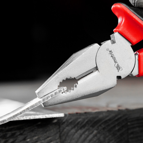 Плоскогубцы Nickel, никелированные 200 мм, двухкомпонентные рукоятки Matrix купить в Москве с доставкой по всей России | ProtosMarket.ru