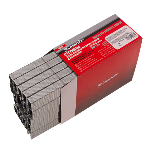 Скобы для пневматического степлера, 22 мм, ширина 1.2 мм, толщина 0.6 мм, ширина скобы 11.2 мм, 5000 шт Matrix купить в Москве с доставкой по всей России | ProtosMarket.ru