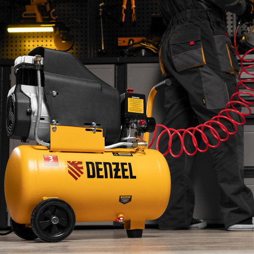 Компрессор воздушный DLC1300/24 безмасляный 1.3 кВт, 24 литра, 206 л/мин Denzel купить в Москве с доставкой по всей России | ProtosMarket.ru