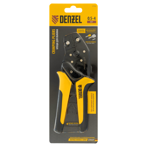 Клещи для обжима наконечников штыревых НШВ, НШВИ, НШВИ-2, 0,5-4 мм2 Denzel купить в Москве с доставкой по всей России | ProtosMarket.ru