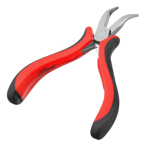 Длинногубцы изогнутые Mini, 130 мм, никелированные, авторазжим, двухкомпонентные рукоятки Matrix купить в Москве с доставкой по всей России | ProtosMarket.ru