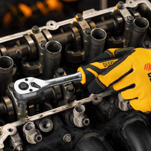 Ключ-трещотка 3/8", 90 зубьев, с быстрым сбросом, CrV Denzel купить в Москве с доставкой по всей России | ProtosMarket.ru