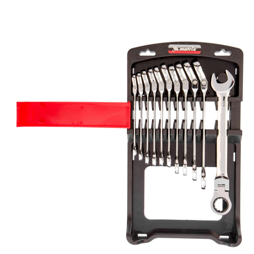 Набор ключей комбинированных, трещоточных шарнирных 11 шт. Matrix купить в Москве с доставкой по всей России | ProtosMarket.ru