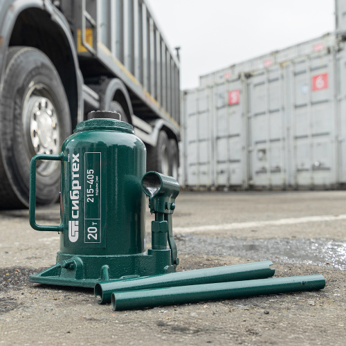 Домкрат гидравлический бутылочный, 20 т, 215-405 мм Сибртех по ценам производителя в Санкт-Петербурге с доставкой по всей России