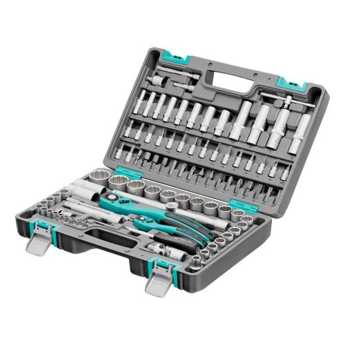 Набор инструментов 1/2", 1/4", CrV, 12 гранные головки, пластиковый кейс, 94 предмета Stels купить в Москве с доставкой по всей России | ProtosMarket.ru