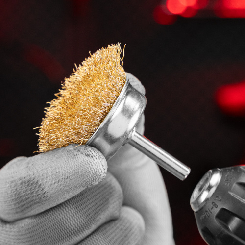 Набор щеток для дрели, 3 шт, 1 плоская, 50 мм, 2 "чашки", 25-50 мм, со шпильками Matrix по ценам производителя в Санкт-Петербурге с доставкой по всей России