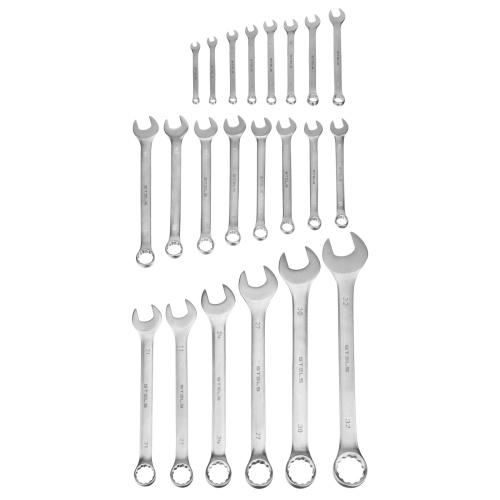 Набор ключей комбинированных 6-32 мм, 22 шт, CrV, матовый хром Stels купить в Москве с доставкой по всей России | ProtosMarket.ru