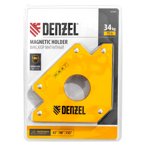 Фиксатор магнитный для сварочных работ усилие 75 LB Denzel купить в Москве с доставкой по всей России | ProtosMarket.ru
