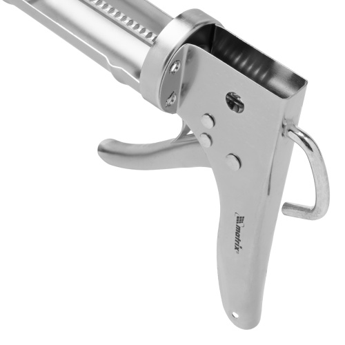 Пистолет для герметика, 310 мл, "полуоткрытый", хромированный, зубчатый шток 7 мм Matrix купить в Москве с доставкой по всей России | ProtosMarket.ru