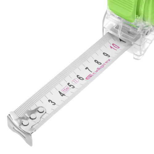 Рулетка Кварц,прозрачный корпус,амортизатор,10 м х 25 мм Сибртех по ценам производителя в Санкт-Петербурге с доставкой по всей России