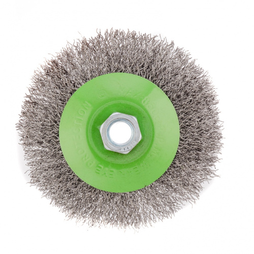 Щетка для УШМ, 115 мм, М14, "тарелка", витая проволока 0.3 мм Сибртех по ценам производителя в Санкт-Петербурге с доставкой по всей России