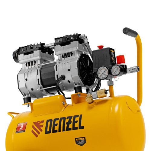 Компрессор DLS950/24 безмаслянный малошумный 950 Вт, 165 л/мин, ресивер 24 л Denzel по ценам производителя в Санкт-Петербурге с доставкой по всей России