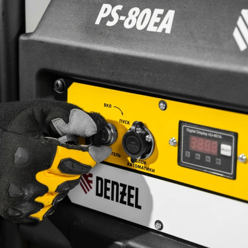 Генератор бензиновый PS 80 EA, 8.0 кВт, 230 В, 25 л, коннектор автоматики, электростартер Denzel по ценам производителя в Санкт-Петербурге с доставкой по всей России