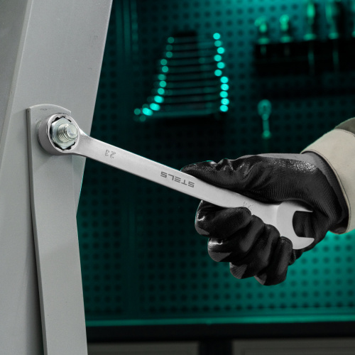 Ключ комбинированный, 23 мм, CrV, матовый хром Stels купить в Москве с доставкой по всей России | ProtosMarket.ru