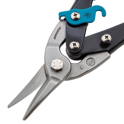 Ножницы по металлу "Piranha", 250 мм, прямой рез, сталь CrMo, двухкомпонентные рукоятки Gross купить в Москве с доставкой по всей России | ProtosMarket.ru