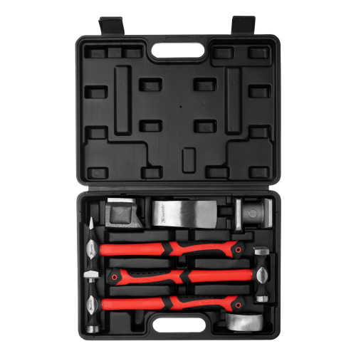 Набор рихтовочный, 3 молотка с фибергласовыми ручками, 4 наковальни, пластиковый бокс Matrix купить в Москве с доставкой по всей России | ProtosMarket.ru