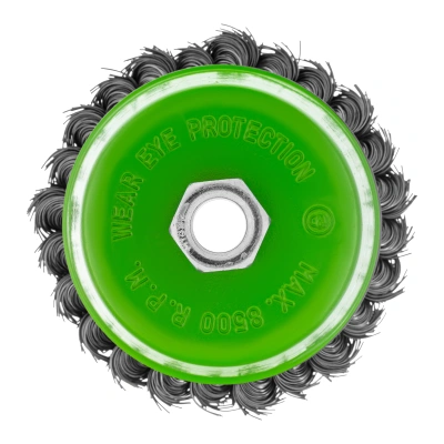 Щетка для УШМ, 100 мм, М14, "чашка", крученая металлическая проволока Сибртех по ценам производителя в Санкт-Петербурге с доставкой по всей России