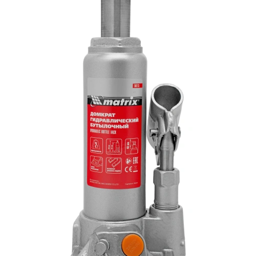 Домкрат гидравлический бутылочный, 2 т, h подъема 181-345 мм, в пластиковом кейсе Matrix по ценам производителя в Санкт-Петербурге с доставкой по всей России