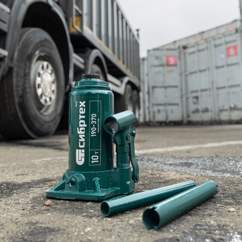 Домкрат гидравлический бутылочный, 10 т, 190-370 мм Сибртех по ценам производителя в Санкт-Петербурге с доставкой по всей России