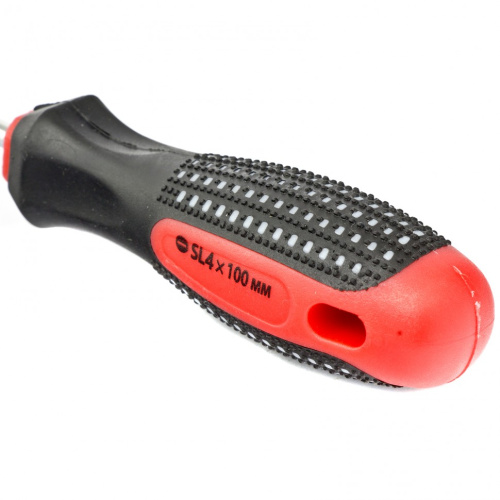 Отвертка Fusion, SL4 х 100 мм, CrV, трехкомпонентная рукоятка "Anti slip" Matrix купить в Москве с доставкой по всей России | ProtosMarket.ru